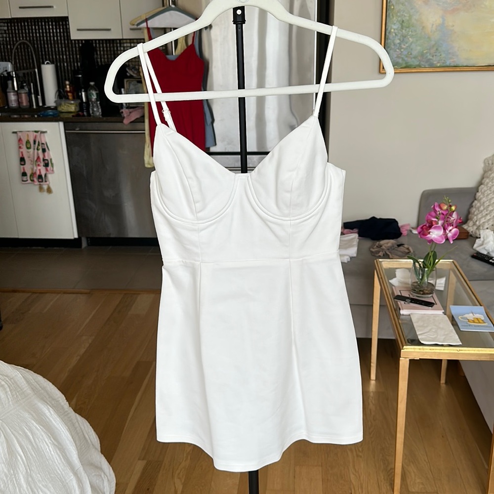 Princess Polly White Sleeveless Mini Dress Size 6